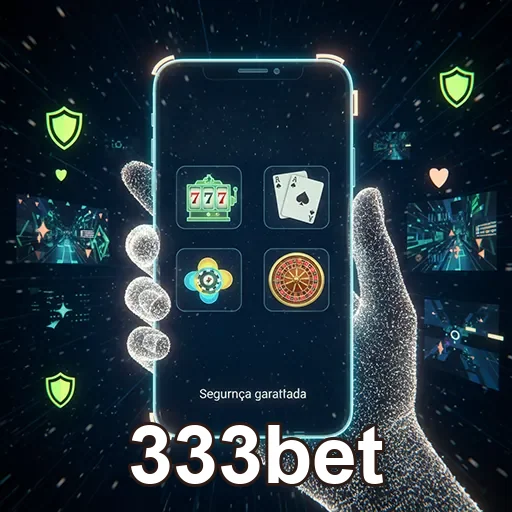 Pessoa jogando em cassino móvel na App 333bet com segurança